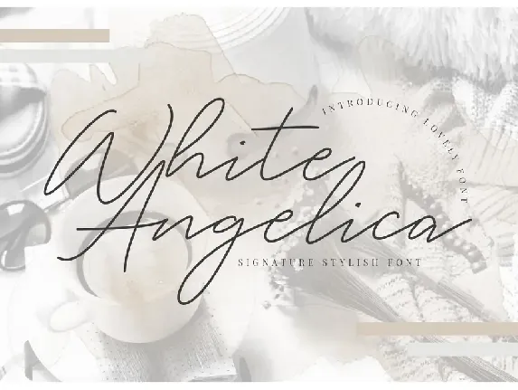 White Angelica font