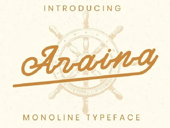 Araina Monoline Script font