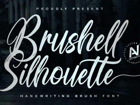 Brushell Silhouette font