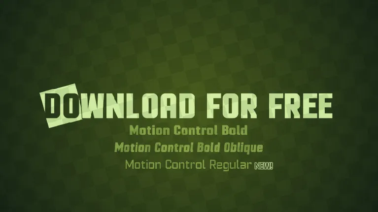 Motion Control font