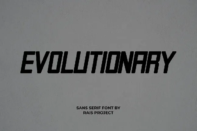 Evolutionary font