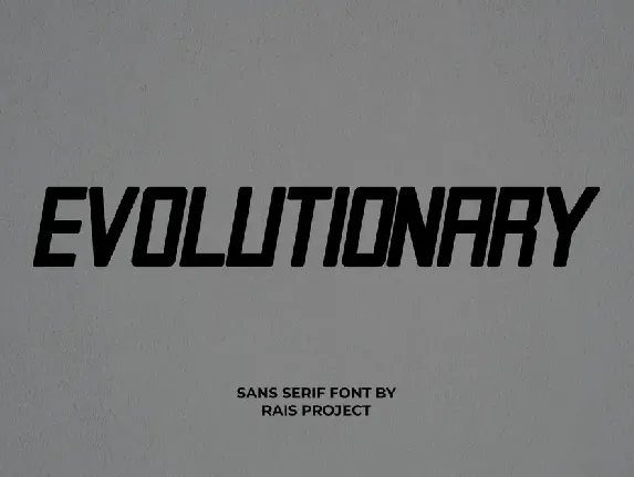 Evolutionary font