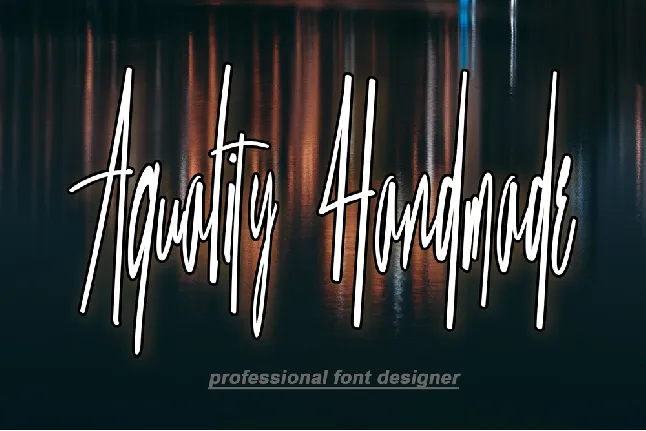 Aquality Handmade font