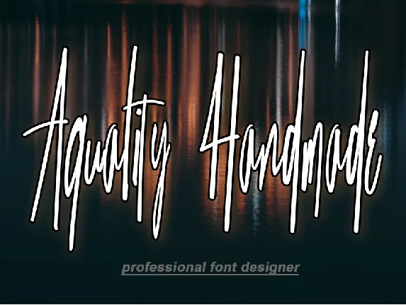 Aquality Handmade font