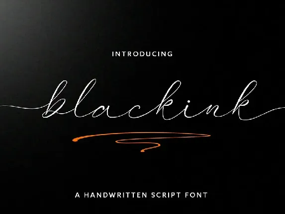 Blackink Signature font