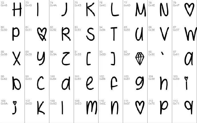 I Heart You Always font