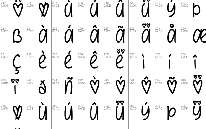 I Heart You Always font