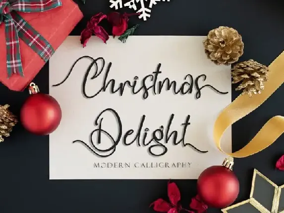 Christmas Delight Calligraphy font