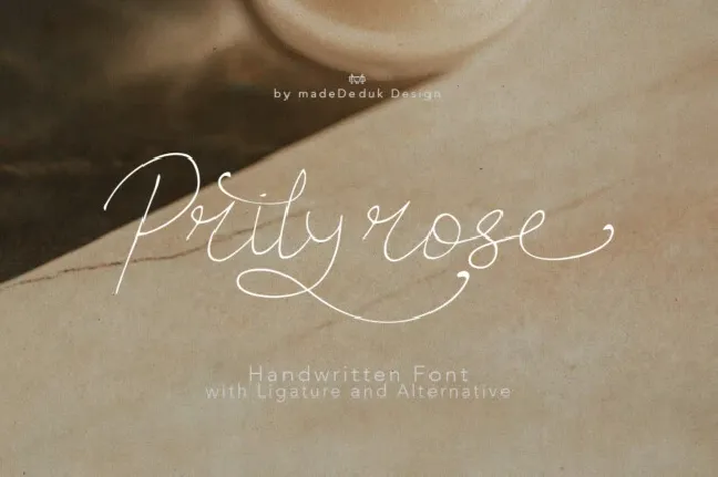 Prilyrose font