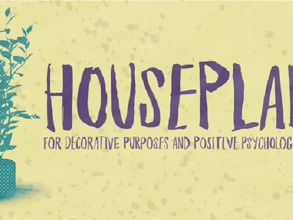 Houseplant Free font