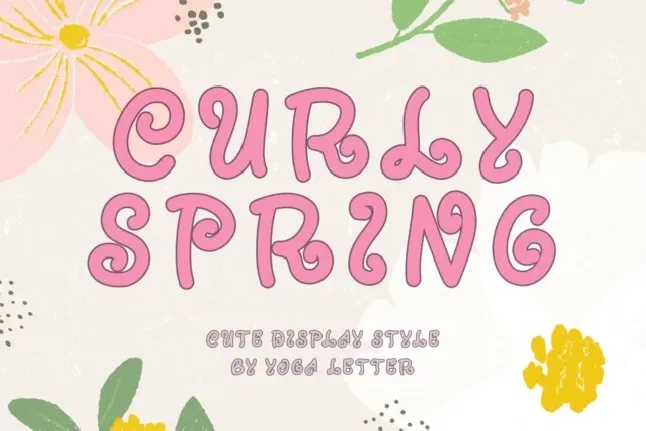 Curly Spring Display font