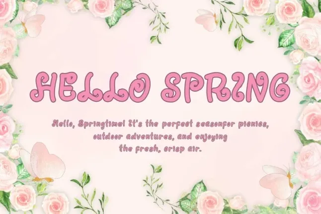 Curly Spring Display font