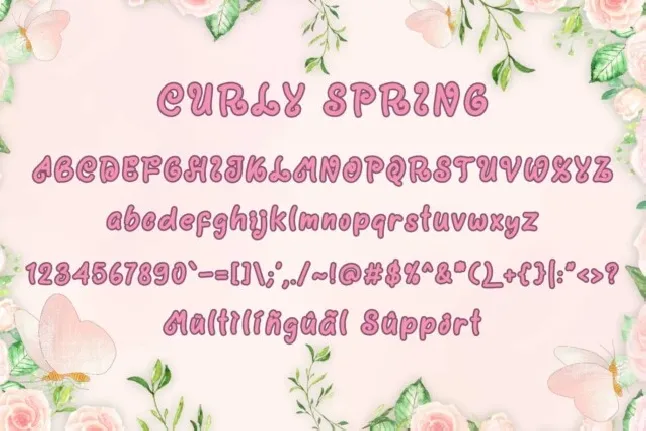 Curly Spring Display font