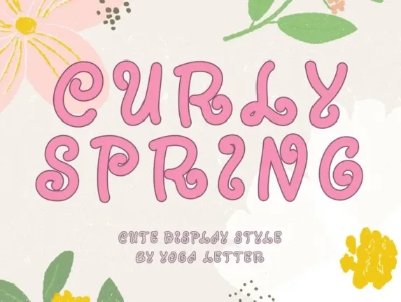 Curly Spring Display font