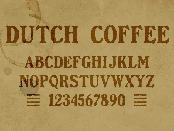 Dutch Coffee font