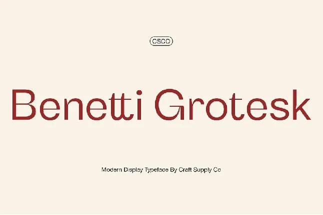 Benetti Grotesk font