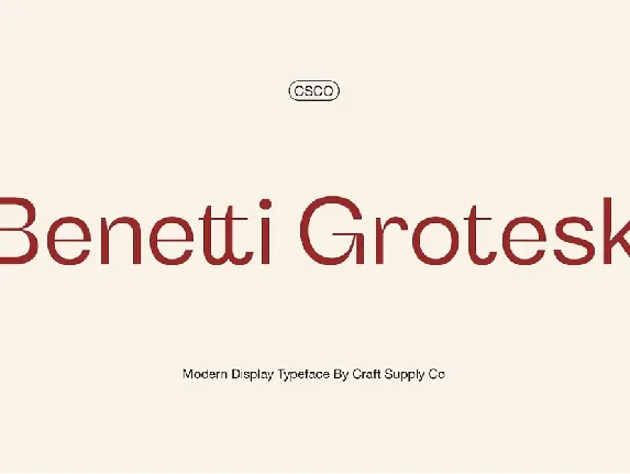 Benetti Grotesk font