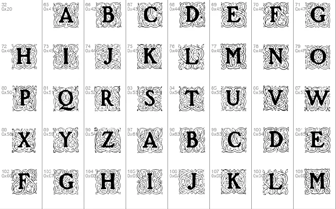 Roycroft Initials font