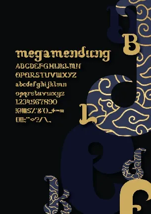 Megamendung font