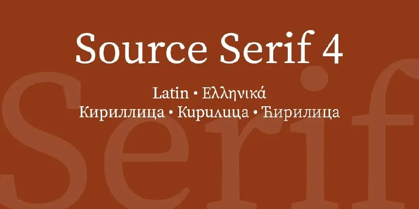 Source Serif 4 Family font