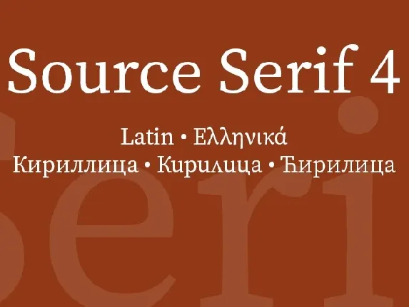 Source Serif 4 Family font