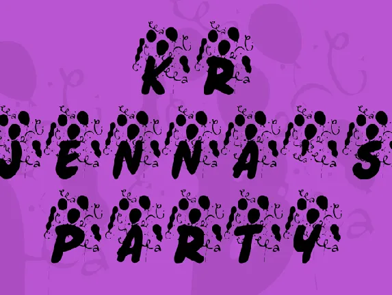 KR Jenna's Party font