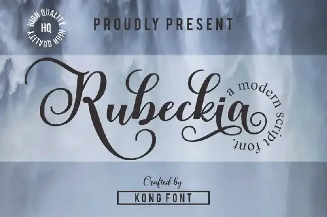 Rubeckia Calligraphy font