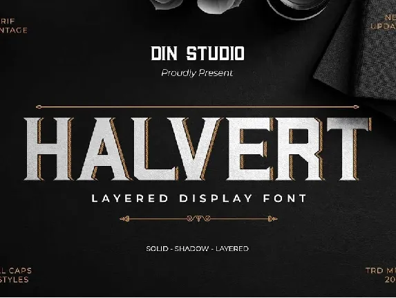 Halvert Layered Display font