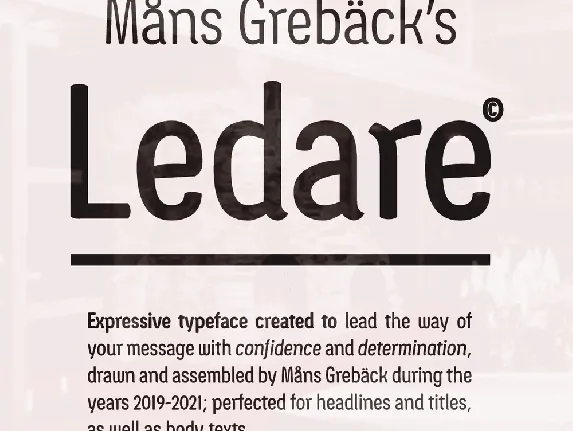 Ledare font