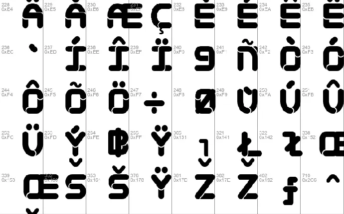 Mametosca 026 font