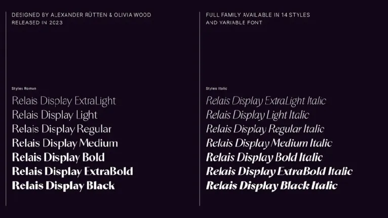 Relais Family font