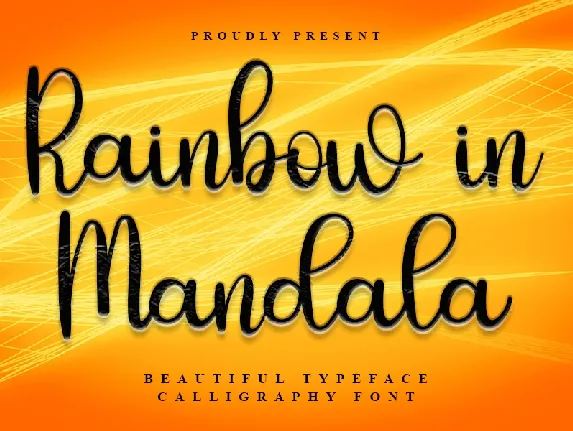 Rainbow In Mandala font