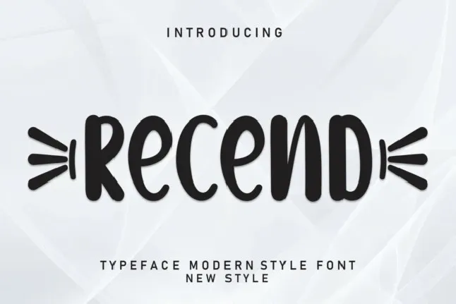 Recend Display font