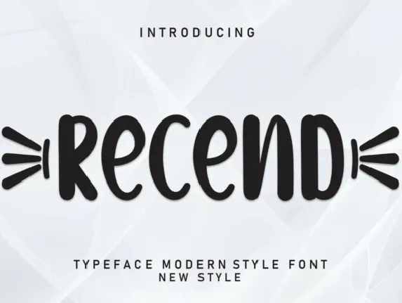 Recend Display font