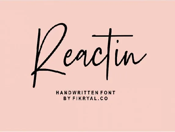 Reactin Signature font