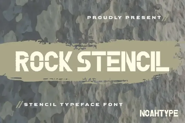 Rock Stencil Demo font