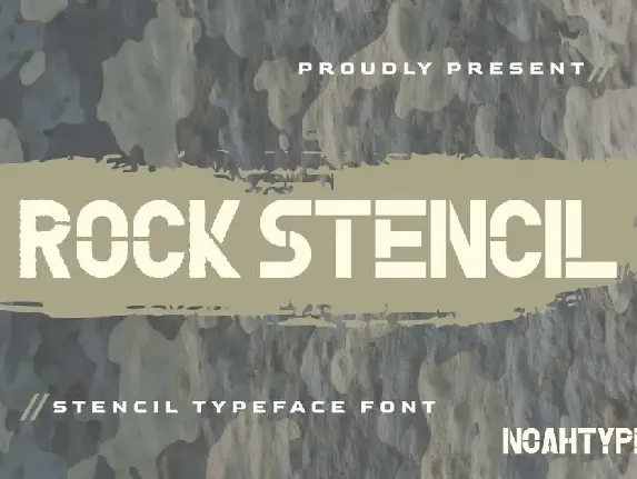 Rock Stencil Demo font