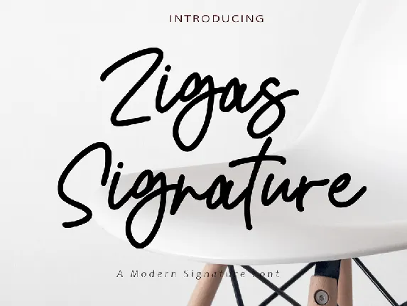 Zigas Signature font