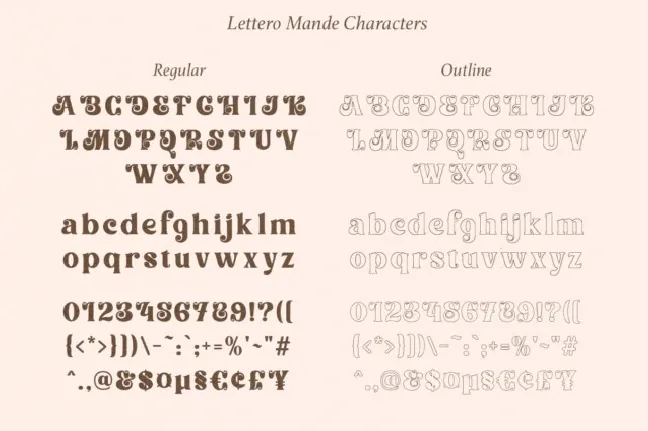 Lettero Mande font