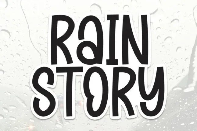 Rain Story Display font