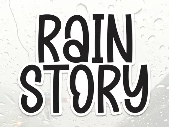 Rain Story Display font