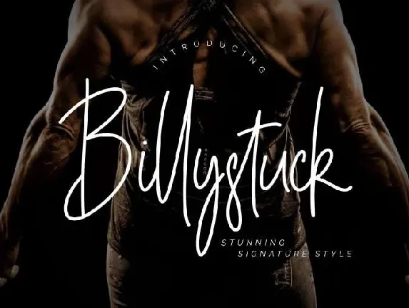 Billystuck Signature Handwritten font