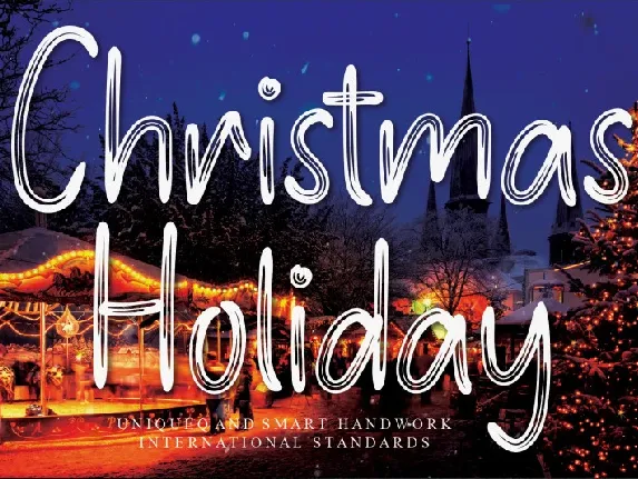 Christmas Holiday Brush font