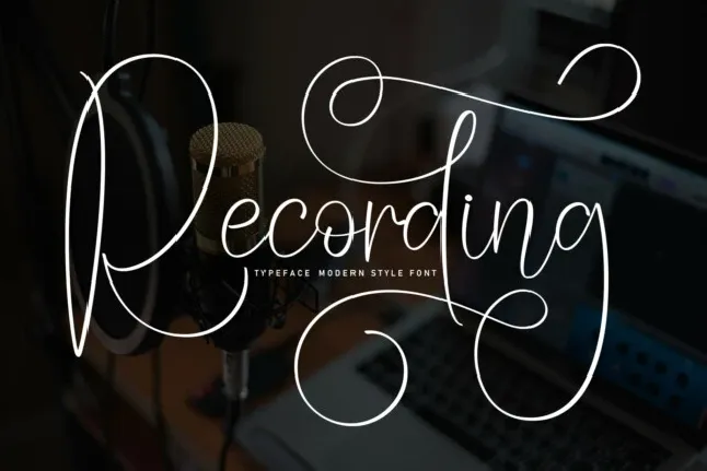 Recording font