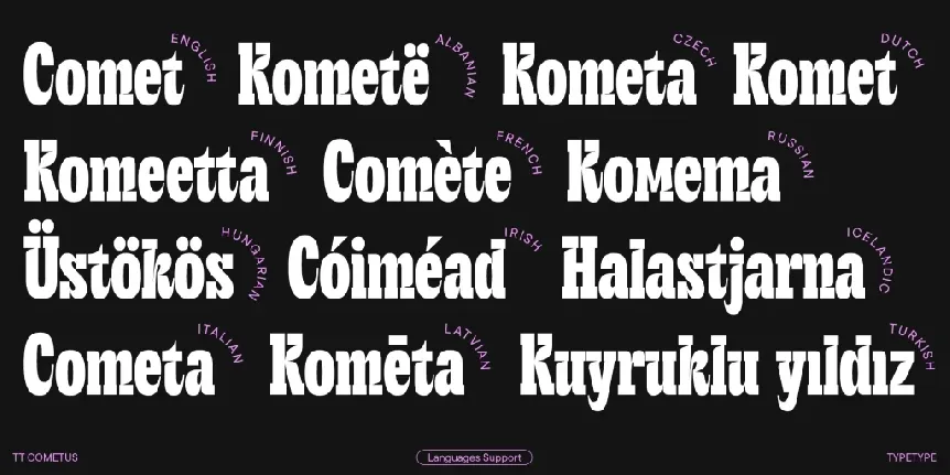 TT Cometus Trial font