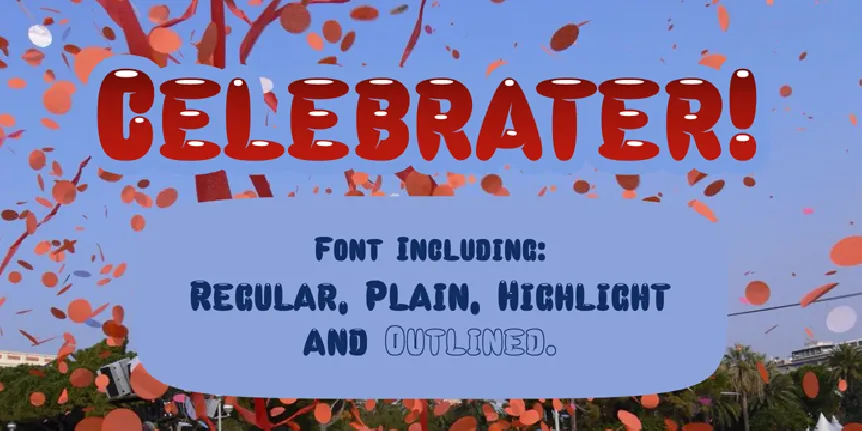 Celebrater PERSONAL USE font