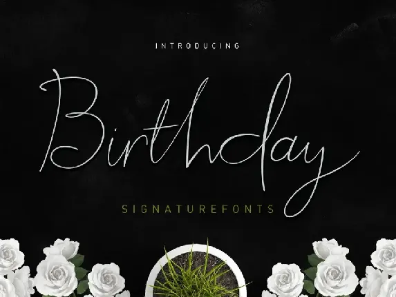 Birthday Script font