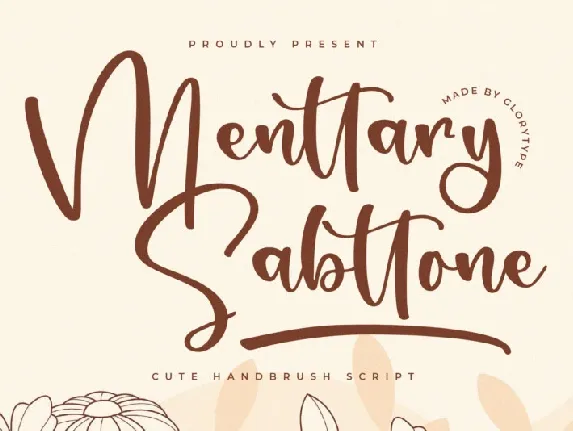 Menttary Sabttone font