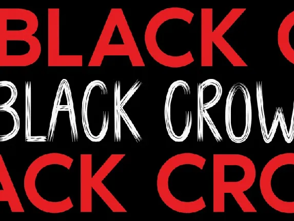 BLACK CROW Brush font