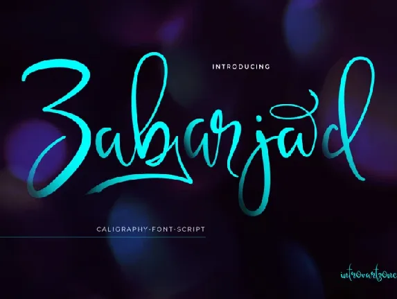 Zabarjad Handwritten font